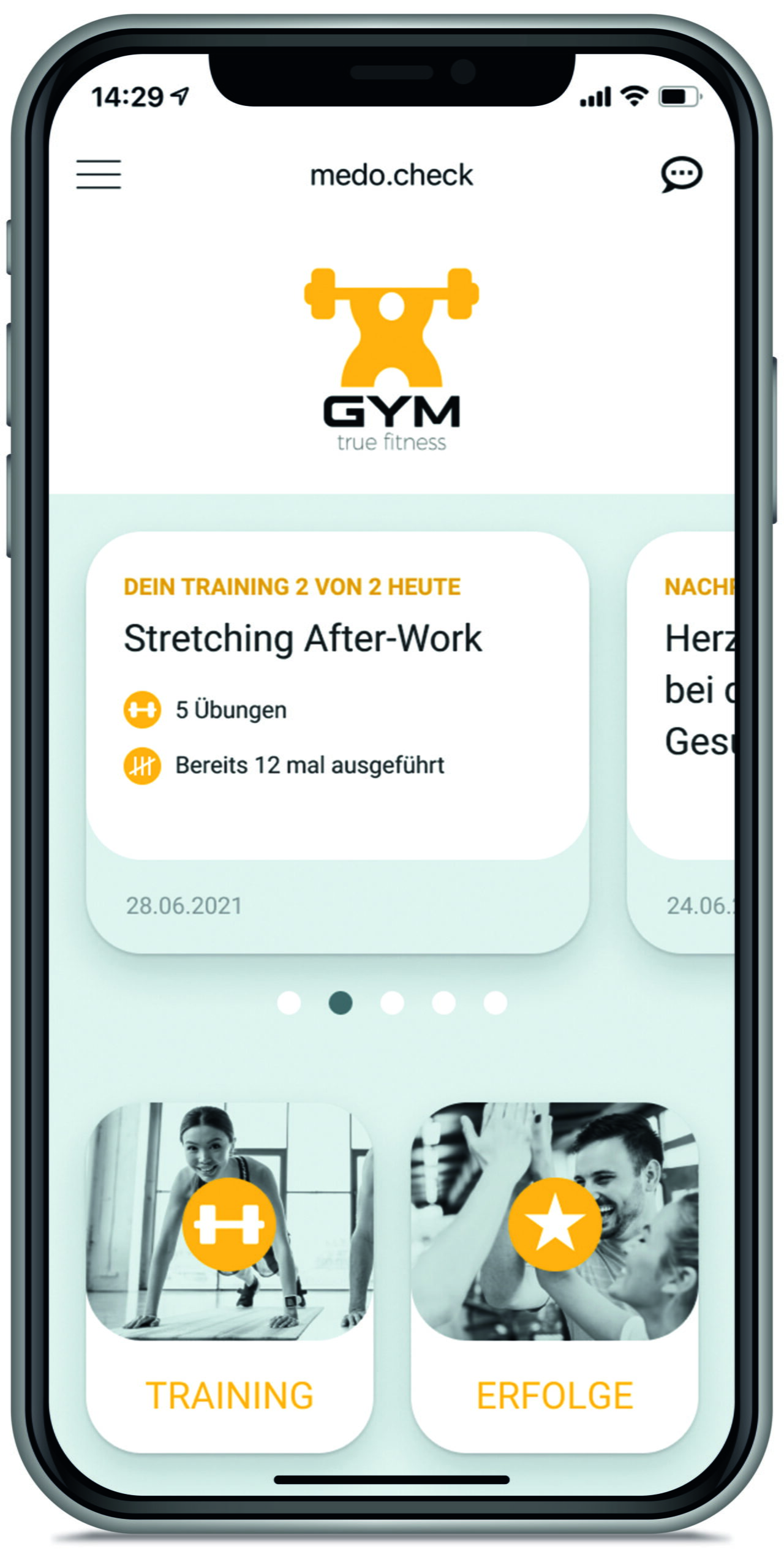 App Screen Personal Training Studios